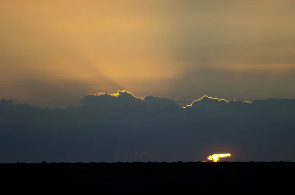 Sunset in the municipality of La Oliva. — Stock Photo, Image