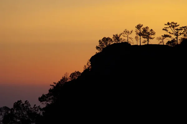 Inaguaの総合自然保護区の日没時のモロ・デル・ヴィサデロ. — ストック写真