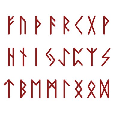  Yazıda Runes gizli dinsiz Pagan izm