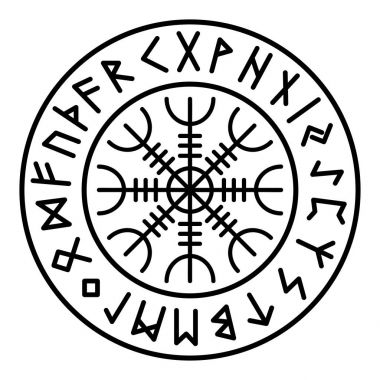 Aegishjalmur Pagan Symbol clipart