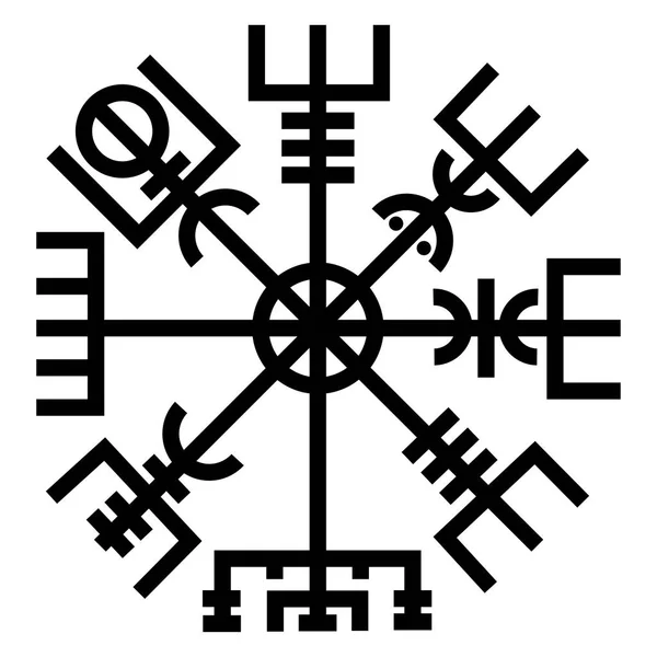 Vegvisir Runen 北欧の異教 — ストックベクタ