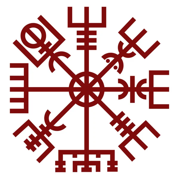 Vegvisir Runen Runes — Vettoriale Stock