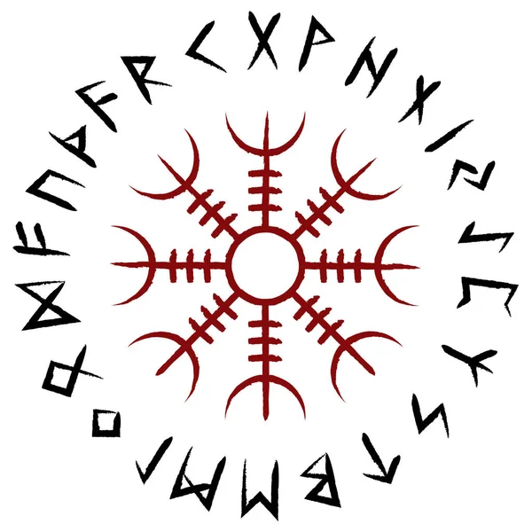 Aegishjalmur 異教のシンボル — ストックベクタ