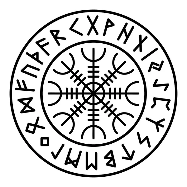 Aegishjalmur hedniska Symbol — Stock vektor