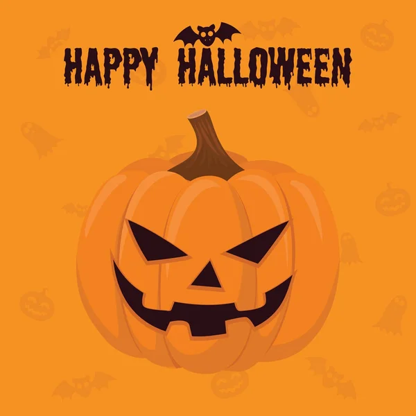 Calabaza de Octubre. Halloween — Vector de stock