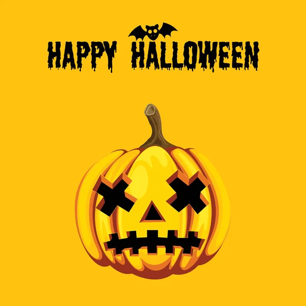 Buon Halloween. Giallo — Vettoriale Stock