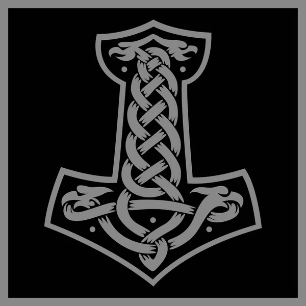 Pagan Mjölnir, symbol tło — Wektor stockowy