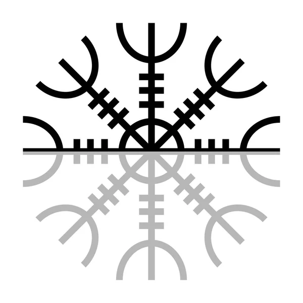 Fornnordiska Symbol. Aegishjalmur — Stock vektor