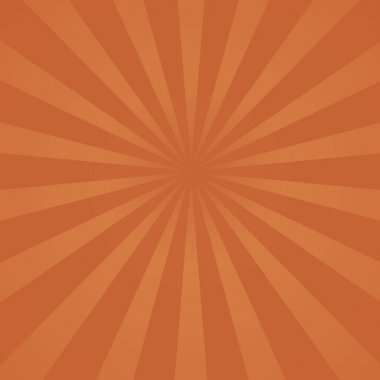 Turuncu Sunburst Retro