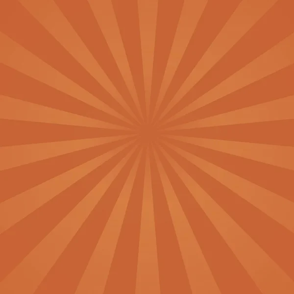 Orange Sunburst Retro — Stock Vector