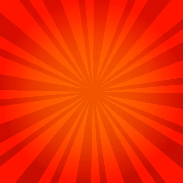 Sunburst Red Burst — Stock Vector