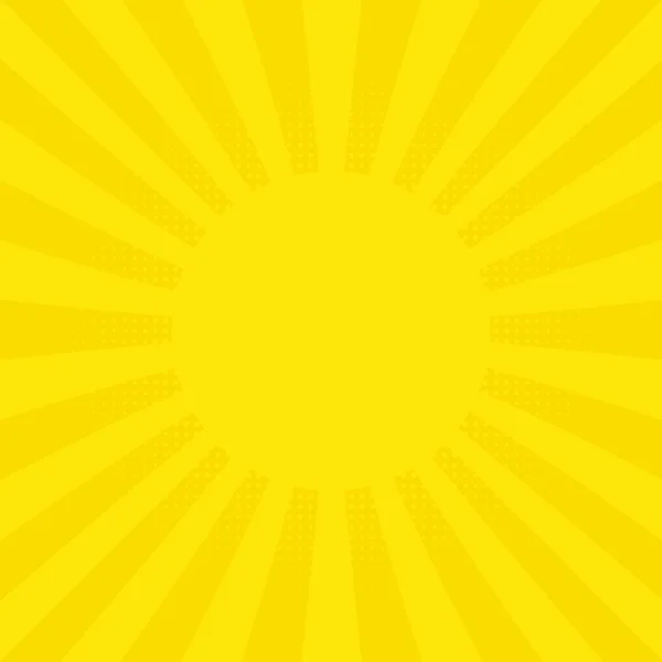 Summer Yellow Sunburst — Stock Vector