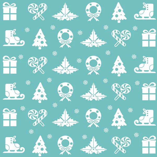 Frohe Weihnachten Collage. blau — Stockvektor