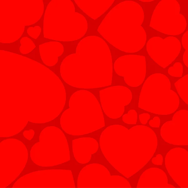 Červené Srdce Pozadí Valentýn — Stockový vektor