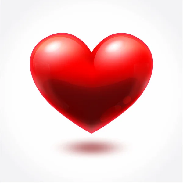 Coeur Rouge Contexte Saint Valentin — Image vectorielle