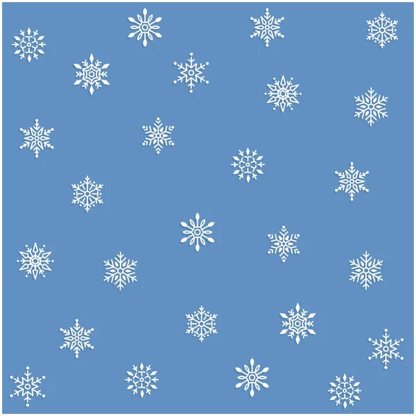 冬の雪の結晶クリスマスの背景 — ストックベクタ