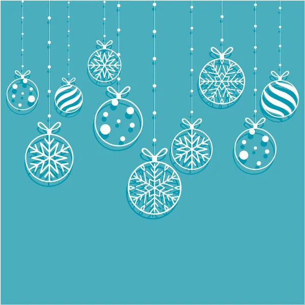 寒假圣诞及新年背景 — 图库矢量图片