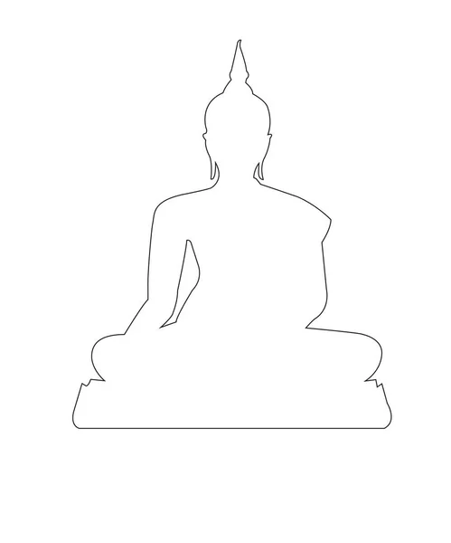 Buda yolu beyaz zemin üzerine — Stok Vektör