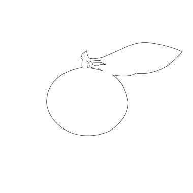 Beyaz arka planda turuncu yol