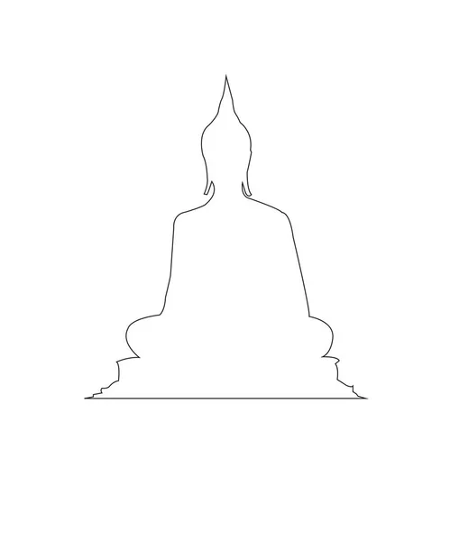 Sendero de Buda sobre el fondo blanco — Vector de stock