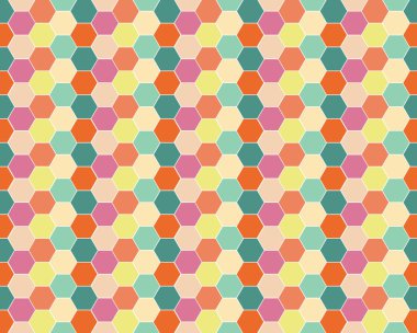 renkli cam altıgen geometrik sorunsuz arka plan.