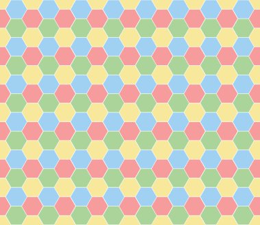 renkli cam altıgen geometrik sorunsuz arka plan.