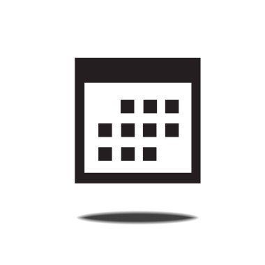 Takvim simgesi, vektör çizimi. 