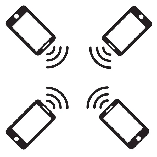 Teléfono wifi icono vector — Vector de stock