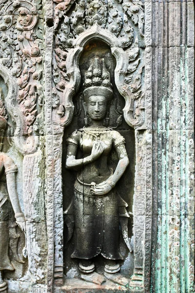 Ta Prohm świątyni Angkor, Siem Reap, Kambodża — Zdjęcie stockowe