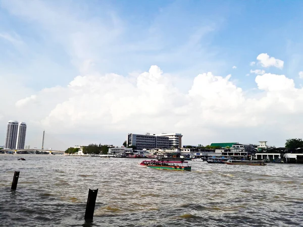 Fiume Chao Phraya, Bangkok, Thailandia — Foto Stock