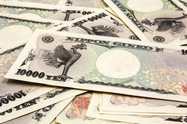 Dez mil contas de iene japonês — Fotografia de Stock