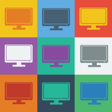 monitör vektör simgesi