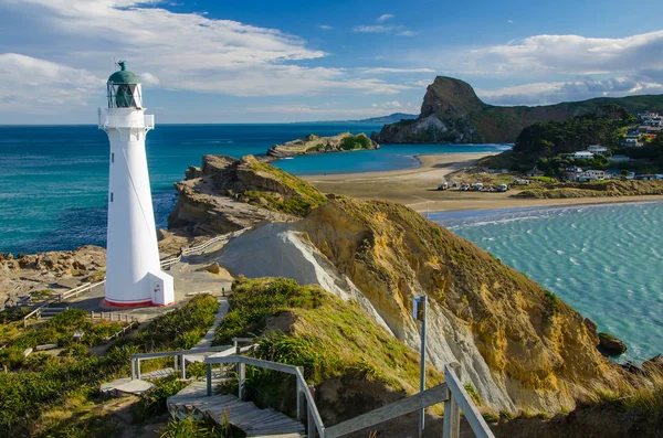Yeni Zelanda, Wairarapa 'daki Castle Point Deniz Feneri. — Stok fotoğraf