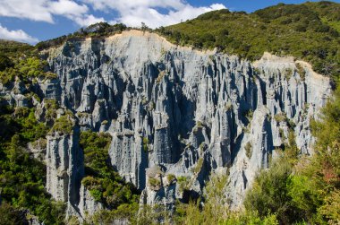 Putangirua Pinnacles Sahne Koruma Alanı, Yeni Zelanda. Kuzey Adası