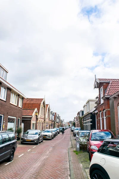 Amsterdam Niderlandy Luty 2020 Stare Zabytkowe Domy Nieuwendammerdijk Amsterdamie Noord — Zdjęcie stockowe