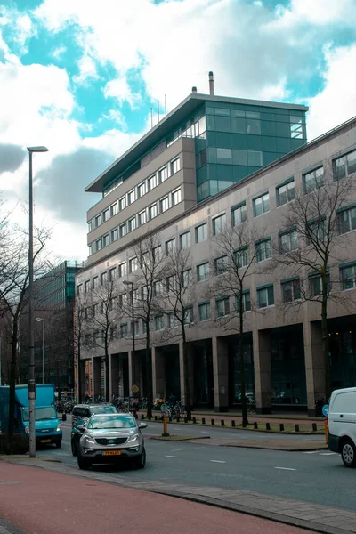 Amsterdam Niederlande Februar 2020 Mehrfamilienhaus Der Wibautstraat Niederländischen Amsterdam — Stockfoto