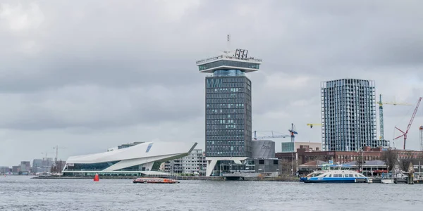 Amsterdam Februari 2020 Dam Tower Met Dam Lookout Amsterdam Noord — Stockfoto