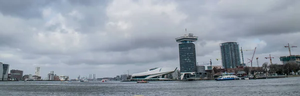 Amsterdam Februari 2020 Dam Tower Met Dam Lookout Amsterdam Noord — Stockfoto