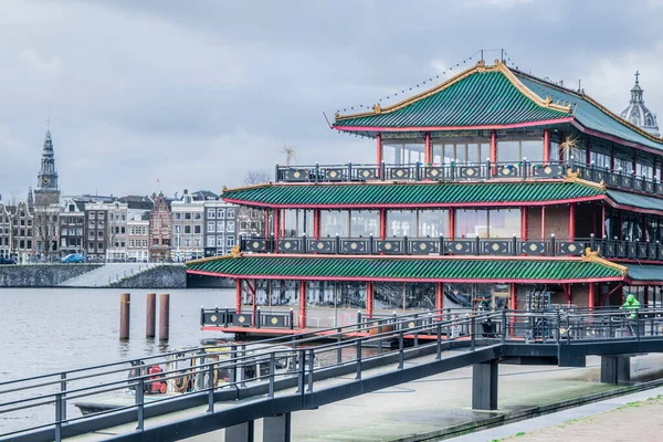 Amsterdão Países Baixos Fevereiro 2020 Amsterdam Excellent Sea Palace Restaurant — Fotografia de Stock