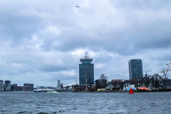 Amsterdam Nizozemsko Února 2020 Věž Dam Vyhlídkou Dam Amsterdamu Severu — Stock fotografie