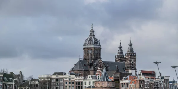 Голландский Город Амстердам Нидерланды — стоковое фото