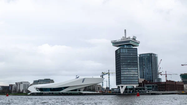 Amsterdam Februari 2020 Rivier Voor Eje Nederlandse Stad Amsterdam — Stockfoto