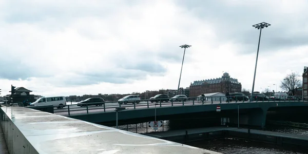 Amesterdão Países Baixos Fevereiro Odebridge Odebrug Cidade Neerlandesa Amesterdão — Fotografia de Stock