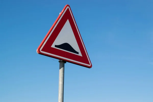 Dutch Traffic Sign: speed bump — Stock Image Dutch Traffic Sign Speed Bump Stock Photo