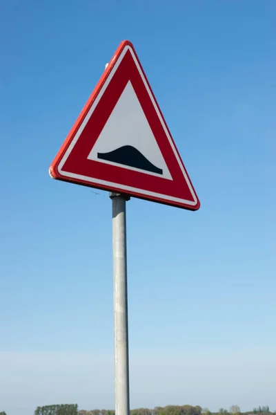 Dutch Traffic Sign: speed bump — Stock Image Dutch Traffic Sign Speed Bump Stock Picture