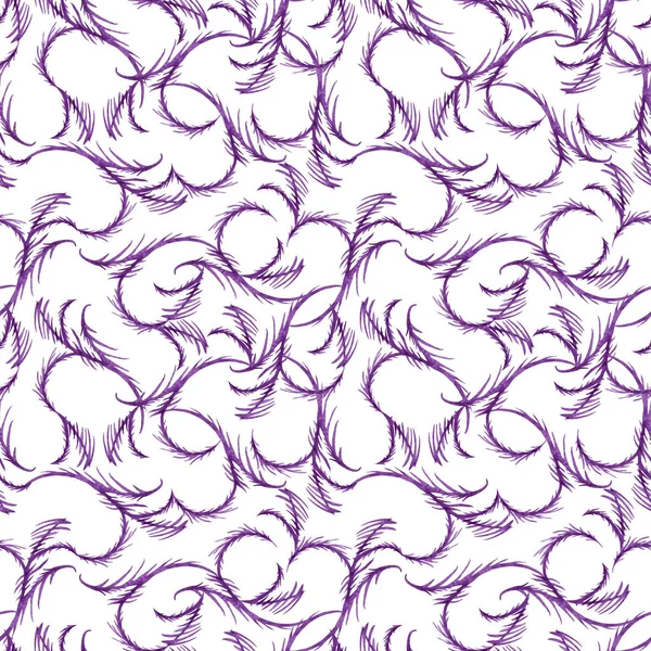 Seamless Pattern Abstract Artistic Purple Elements Monograms Frosty Style Watercolor — ストック写真