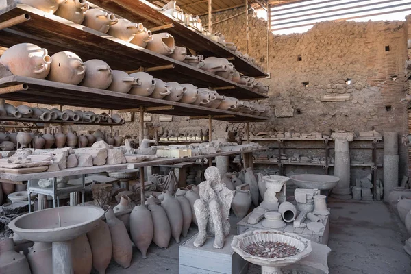 Archeologische vondsten in Pompeii, de oude Romeinse stad — Stockfoto