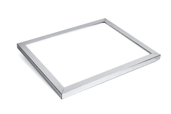 Aluminiowe ozdobne ramki na białym tle — Zdjęcie stockowe