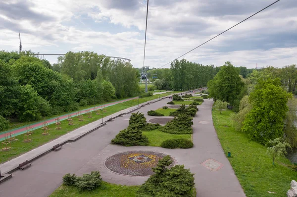 Luftaufnahme des Schlesienparks in Chorzow — Stockfoto