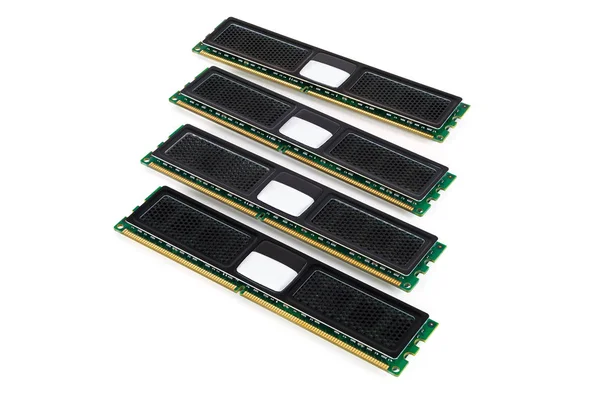 Modern computer memory modules with black radiator — Stock Photo, Image